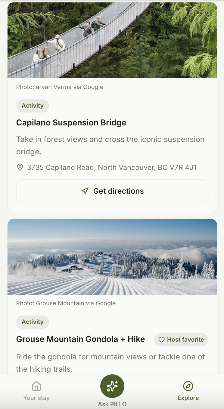Local recommendations